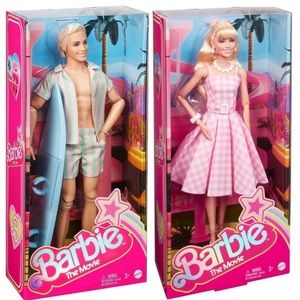 Barbie & Ken The Movie Dolls Margot Robbie Collectible Doll Wearing Pink Dress